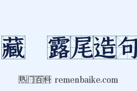 藏頭露尾造句是什么意思的图片